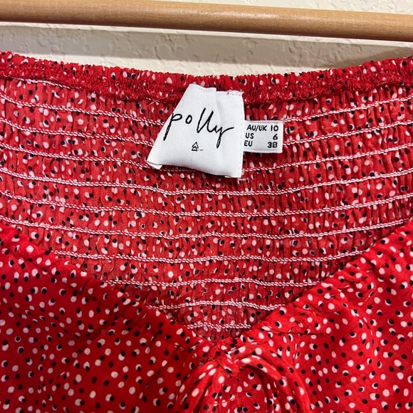 Princess Polly • Polka Dot Long Sleeve Peasant Top - Picture 2 of 4